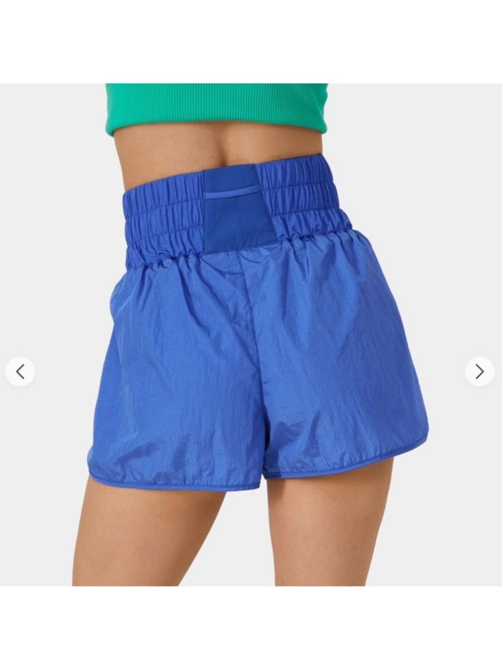 HALARA Smocked Waist Sport Shorts in Blue - Picture 2 of 8